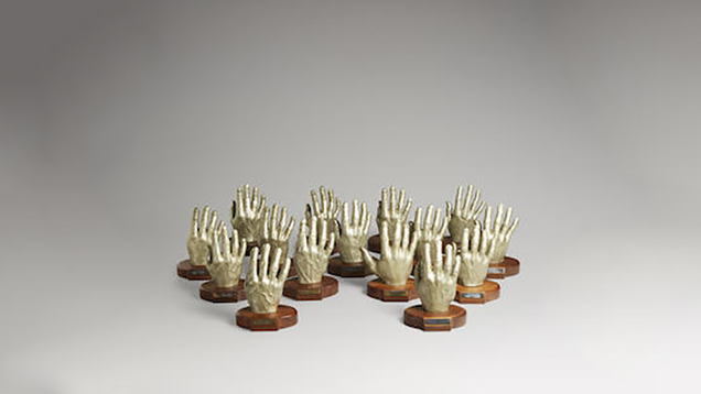 Astronaut hand casts (est. $6,000 - $9,000)